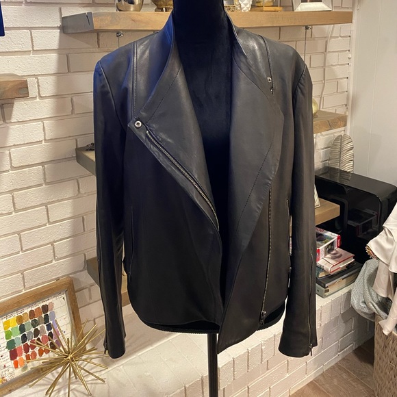 Black Theory Phelan New Ford Leather Jacket, Large - Picture 5 of 15